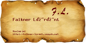 Falkner Lóránt névjegykártya